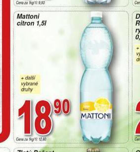 Hruška Mattoni citron nabídka