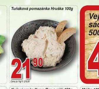 Hruška Tuňáková pomazánka hruška nabídka