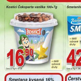 Hruška Kostíci čokoparta vanilka nabídka