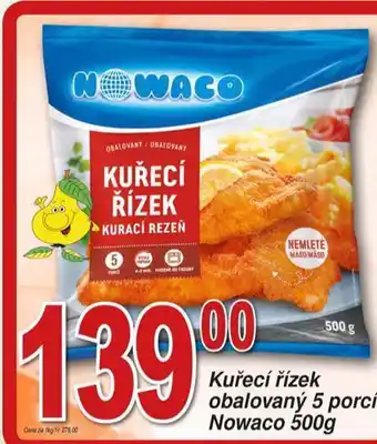 Hruška Nowaco kuřecí řízek obalovaný 5 porcí nabídka
