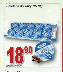 Hruška Smetana do kávy nabídka