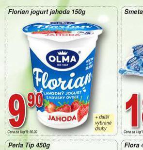 Hruška Florian jogurt jahoda nabídka