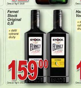 Hruška Fernet stock original nabídka