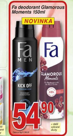 Hruška Fa deodorant nabídka