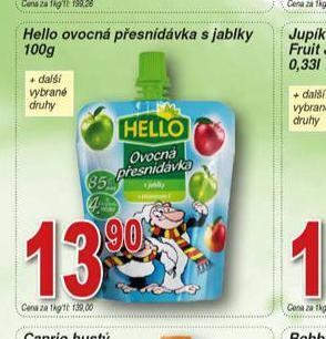 Hruška Hello ovocná přesnídávka s jablky nabídka
