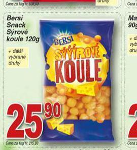 Bersi snack sýrové koule