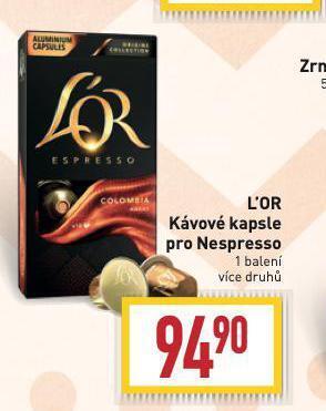 Billa Kávové kapsle l'or nabídka