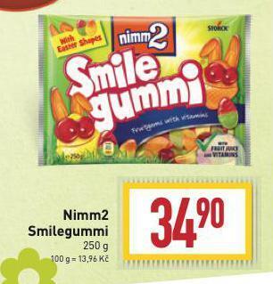 Billa Nimm2 smilegummi nabídka