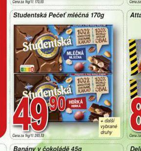 Hruška Studentská pečeť mléčná nabídka