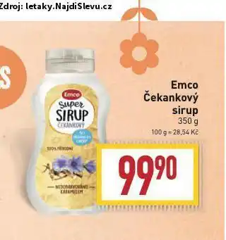 Billa Emco čekankový sirup nabídka