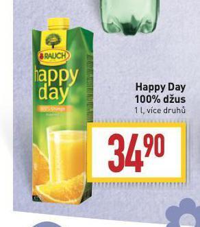 Billa Happy day 100% džus nabídka