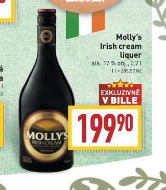 Billa Molly's irish cream nabídka