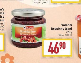 Billa Valenzi brusinky lesní nabídka