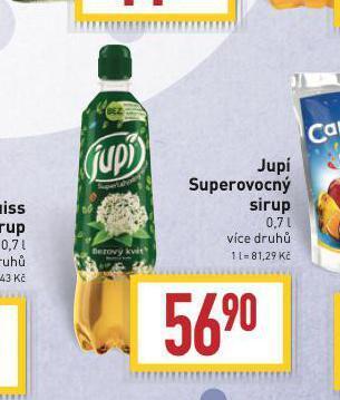 Billa Jupí superovocný sirup nabídka