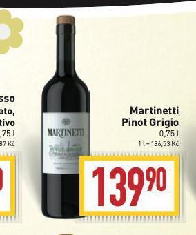 Billa Martinetti pinot grigio nabídka
