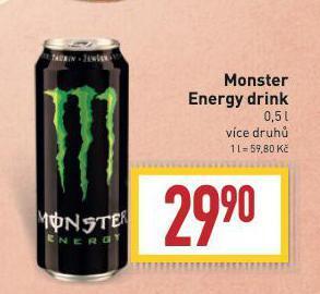 Billa Monster energy drink nabídka