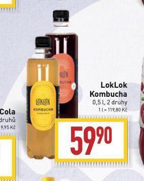 Billa Loklok kombucha nabídka