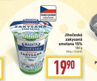 Billa Jihočeská zakysaná smetana nabídka