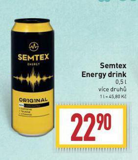 Billa Semtex energy drink nabídka