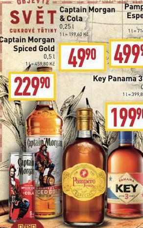 Billa Captain morgan & cola nabídka