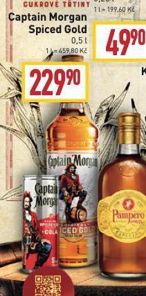 Billa Captain morgan spiced gold nabídka