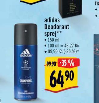 Albert Adidas deodorant sprej nabídka
