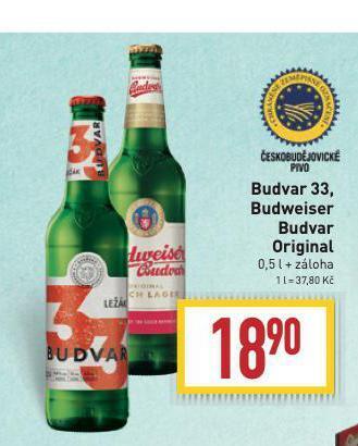 Billa Pivo budweiser budvar nabídka