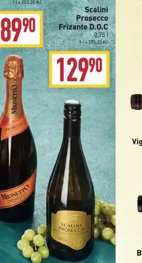 Billa Scalini prosecco nabídka