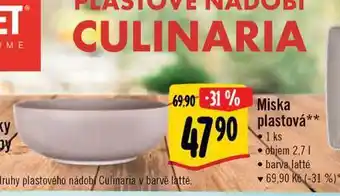 Albert Miska plastová nabídka