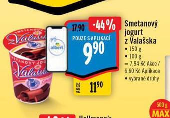 Albert Smetanový jogurt z valašska nabídka