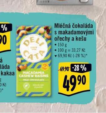 Albert Mléčná čokoláda s makadamovými ořechy a kešu nabídka