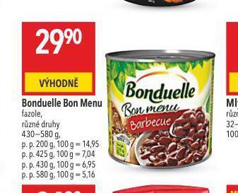 Globus Bonduelle bon menu nabídka