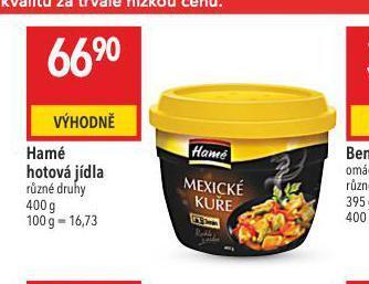 Globus Hamé hotová jídla nabídka