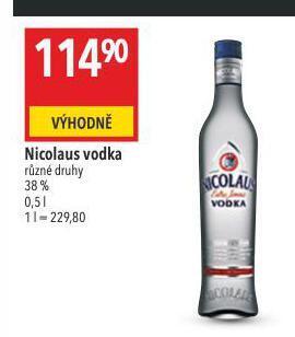 Globus Nicolaus vodka nabídka