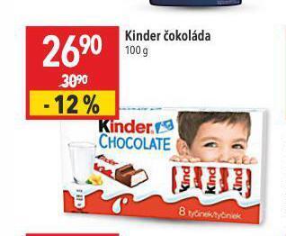 Globus Kinder čokoláda nabídka