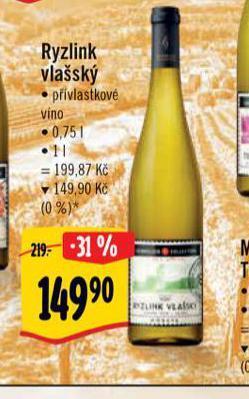 Albert Ryzlink vlašský nabídka