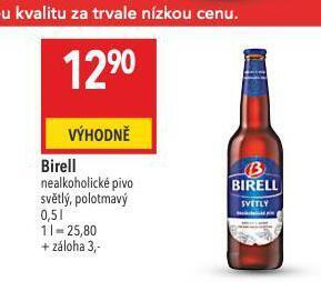 Globus Birell nealkoholické pivo nabídka