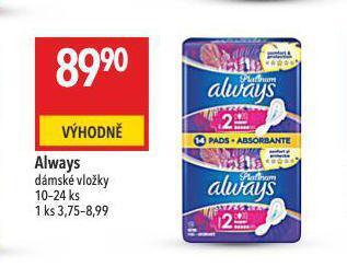 Globus Always dámské vložky nabídka