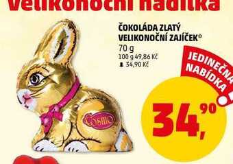 Penny Market Čokoláda zlatý velikonoční zajíček, 70 g nabídka