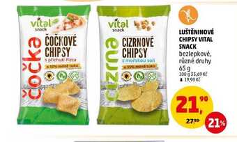 Penny Market Luštěninové chipsy vital snack, 65 g nabídka