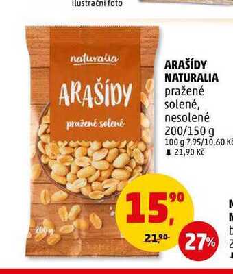 Penny Market Arašídy naturalia, 200 g nabídka