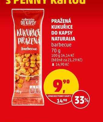 Penny Market Pražená kukuřice do kapsy naturalia barbecue, 70 g nabídka