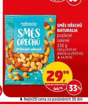 Směs ořechů naturalia pražené solené, 150 g