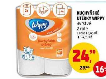 Penny Market Kuchyňské utěrky wippy, 2 role nabídka