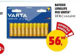 Penny Market Baterie longlife mix varta, 10 ks nabídka