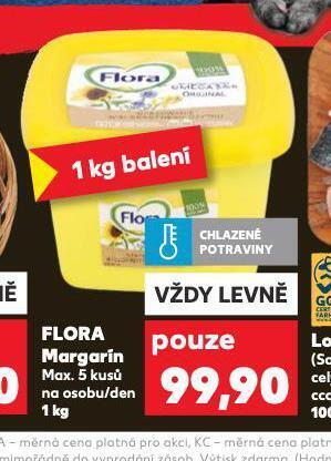 Kaufland Flora margarín nabídka