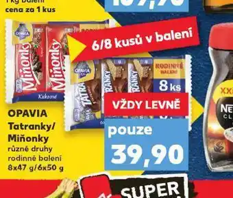 Kaufland Opavia tatranky / miňonky nabídka