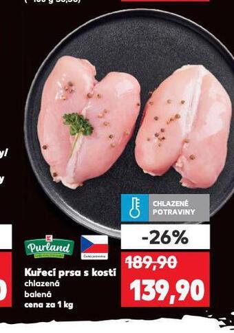 Kaufland Kuřecí prsa s kostí nabídka