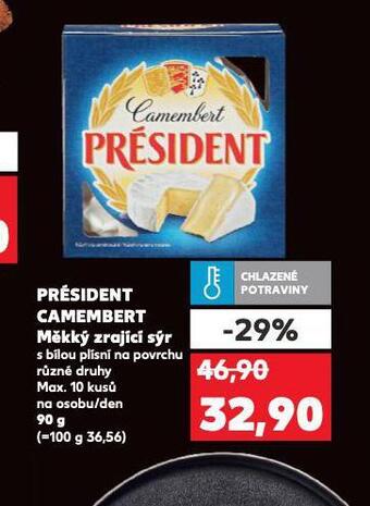 Kaufland Président camembert nabídka