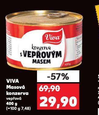 Kaufland Viva masová konzerva nabídka